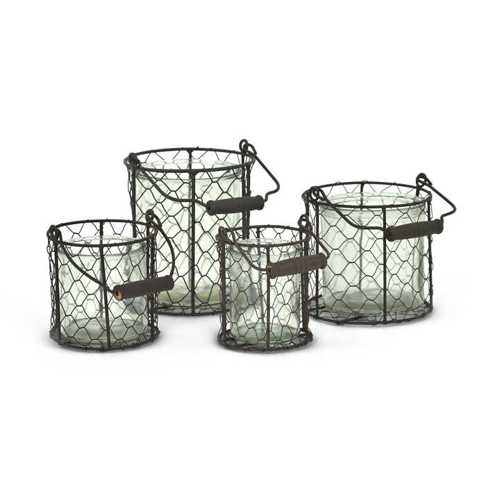 15S001BR - Teska Jar & Wire Basket - Round