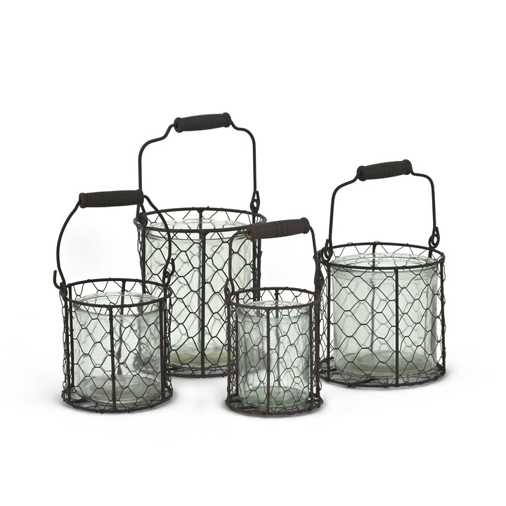 15S001BR - Teska Jar & Wire Basket - Round