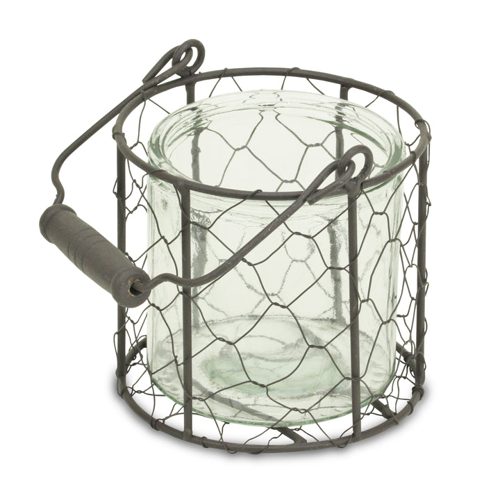 15S001BR - Teska Jar & Wire Basket - Round