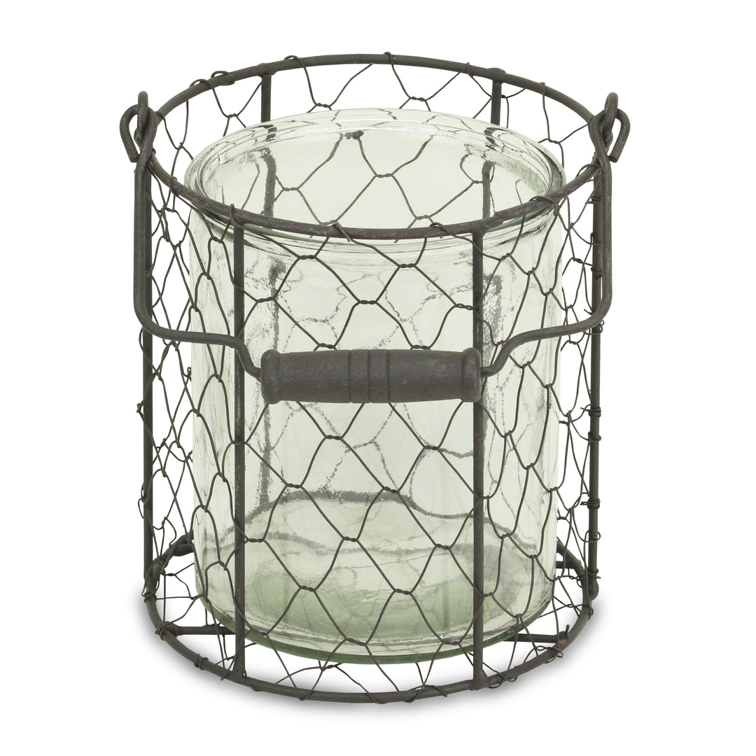 15S001BR - Teska Jar & Wire Basket - Round