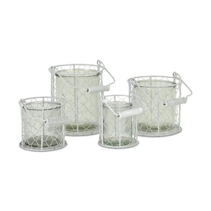 15S001W - Belen Jar & Wire Basket - Round