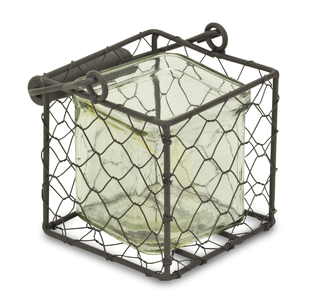 15S002BR - Teska Jar & Wire Basket - Square