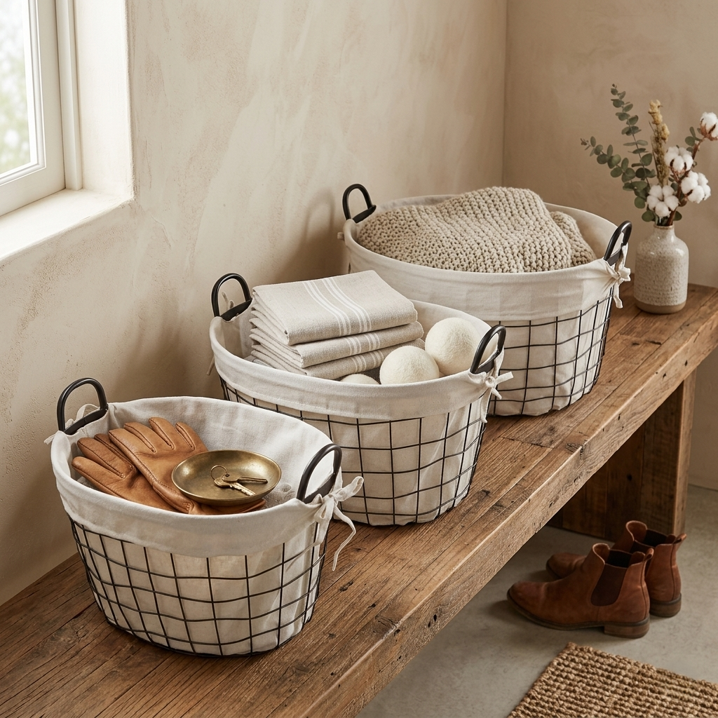 16S001-3 - Esker Oval Basket Set