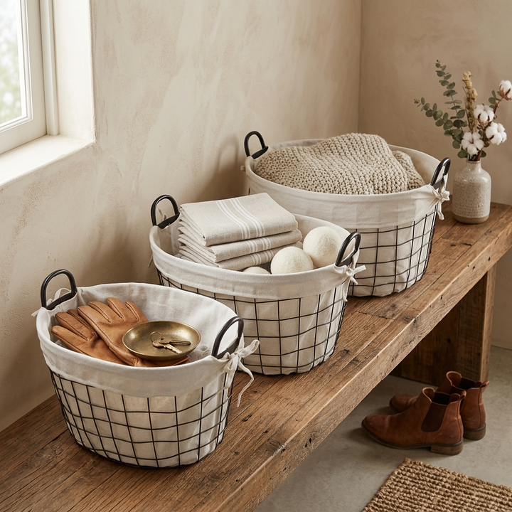 16S001-3 - Esker Oval Basket Set