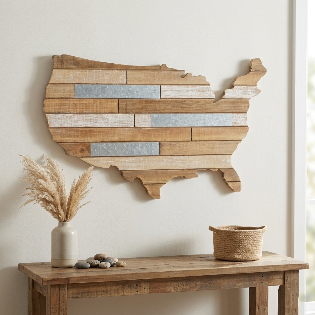 4834 - Tellur Wood USA Map