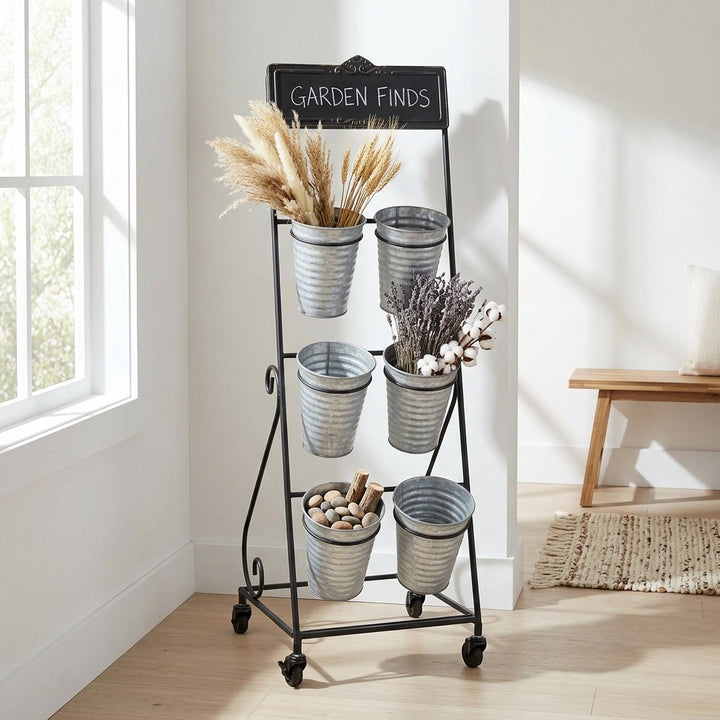 5032 - Kalila 6 Pot Rolling Cart