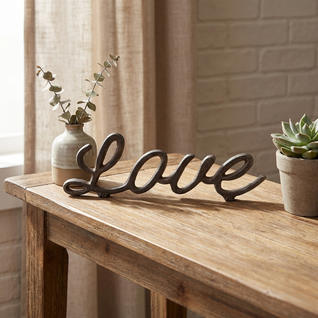 5034 - Amara "Love" Cast Iron Decor