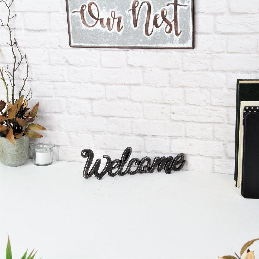 5333 - Ingrid "Welcome" Cast Iron Décor