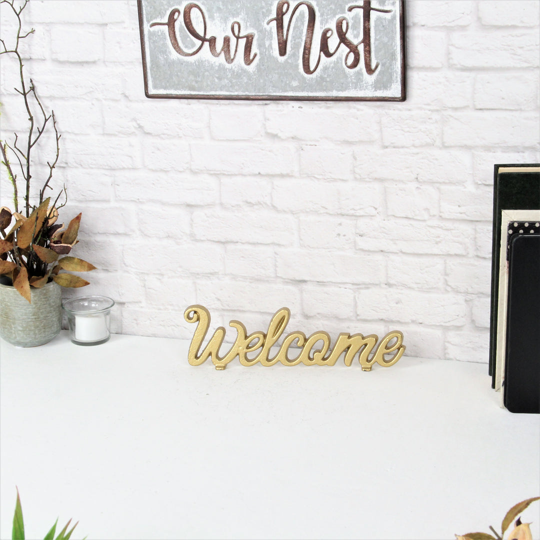 5333 - Ingrid "Welcome" Cast Iron Décor