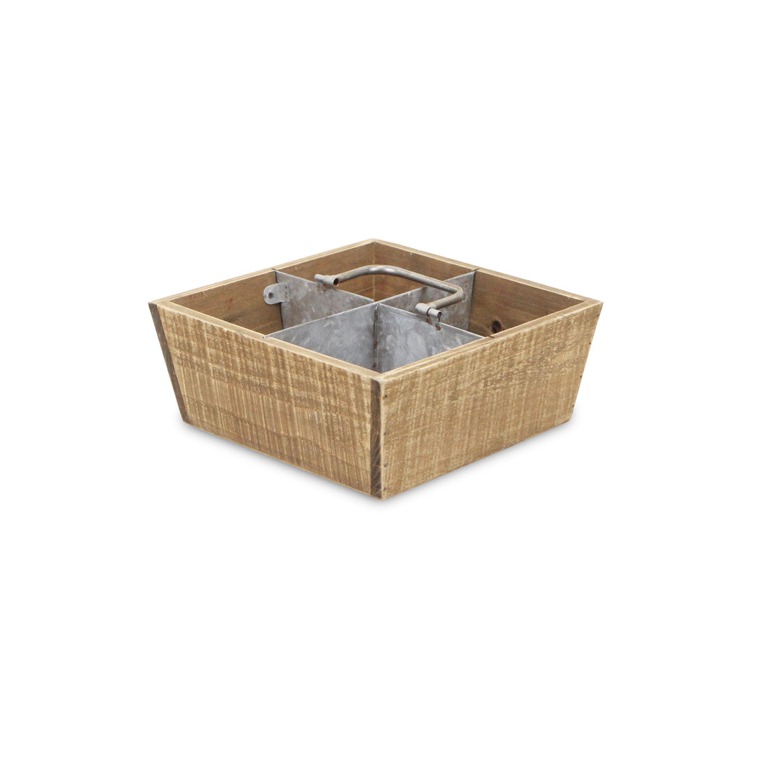5563 - Renee 4 Slot Wood Caddy