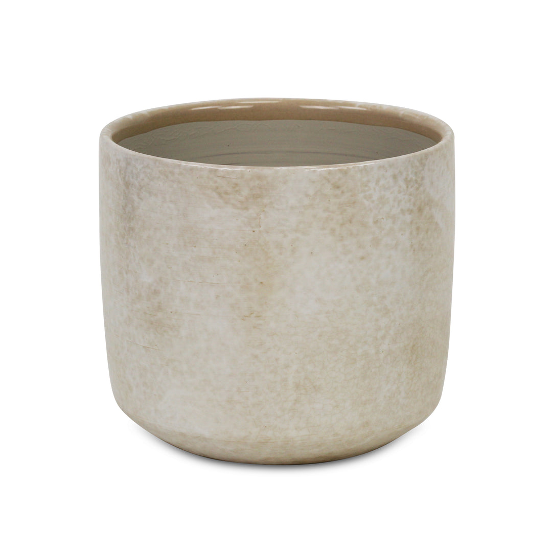 5588WT - Lavina Mosaic  White Ceramic Pot
