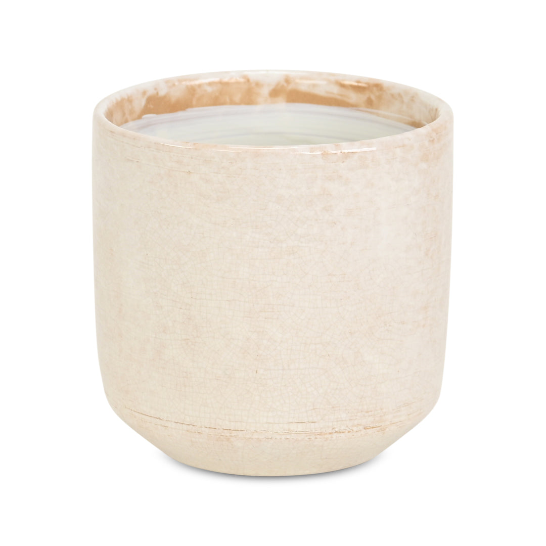 5588WT - Lavina Mosaic  White Ceramic Pot