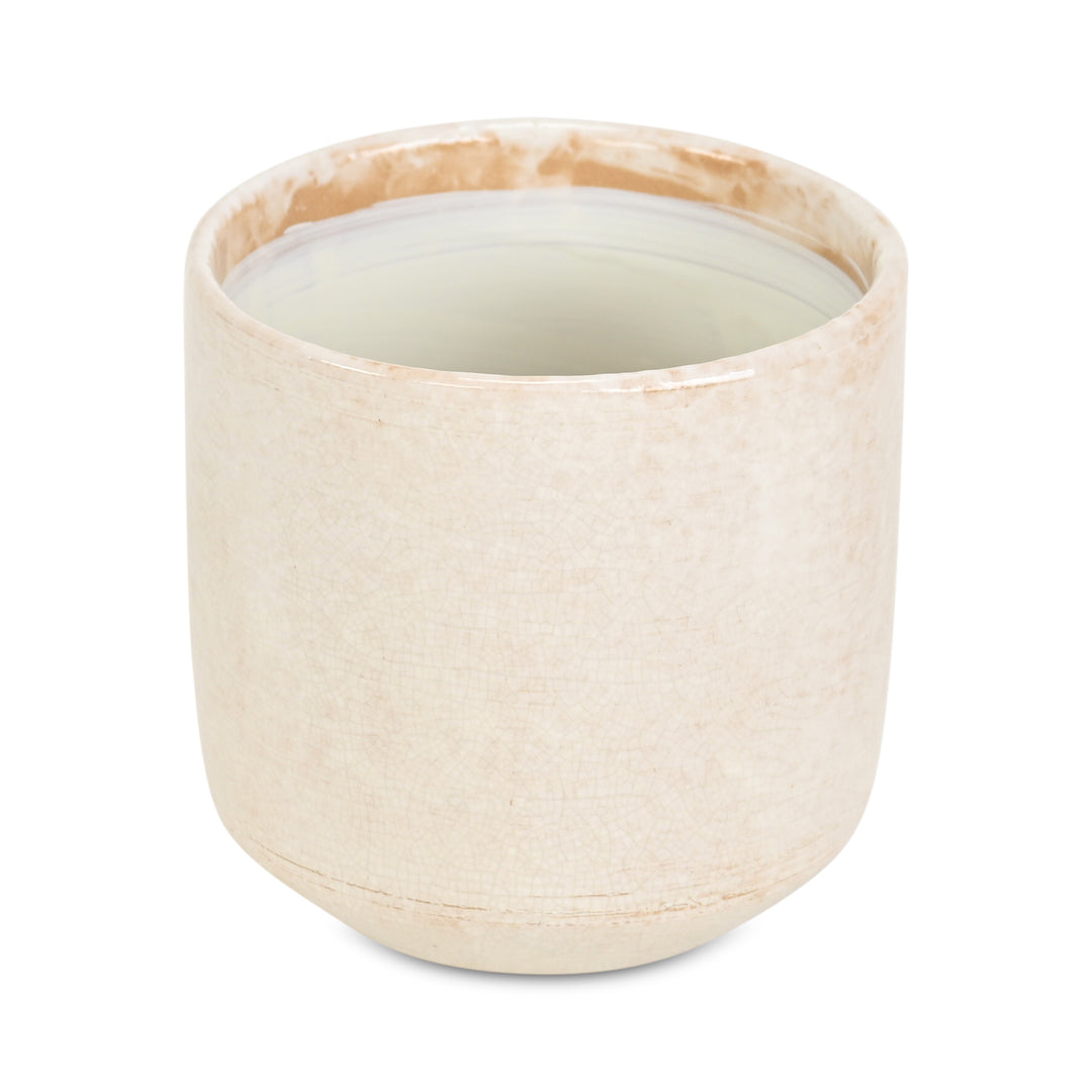 5588WT - Lavina Mosaic  White Ceramic Pot