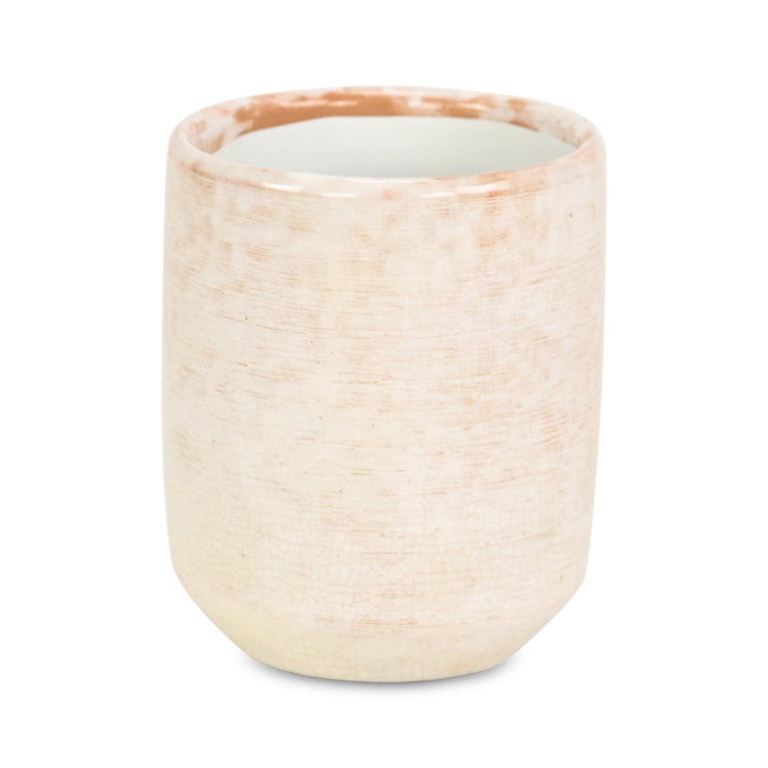 5588WT - Lavina Mosaic  White Ceramic Pot