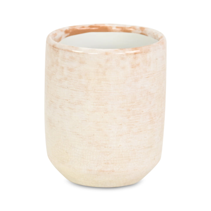 5588WT - Lavina Mosaic  White Ceramic Pot