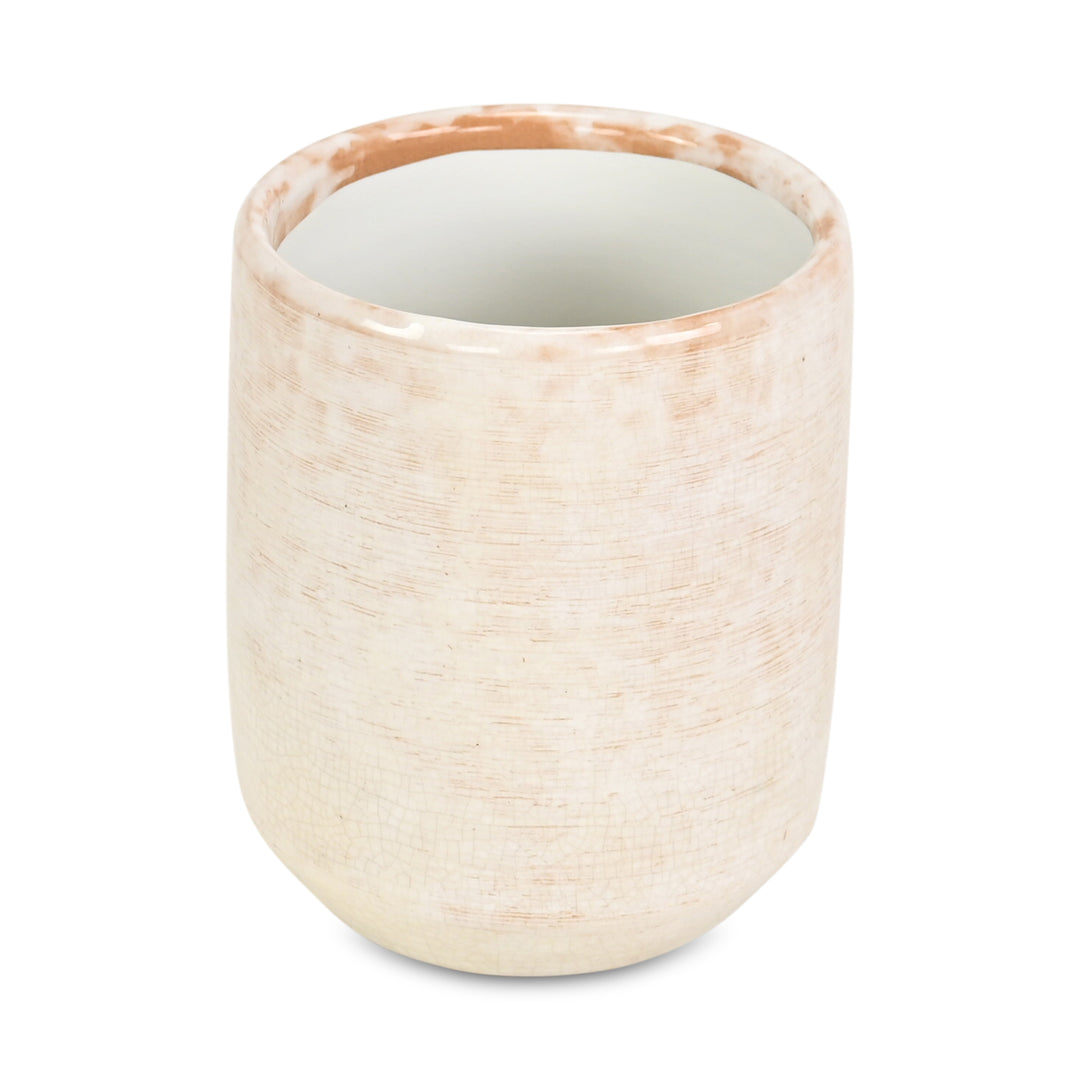 5588WT - Lavina Mosaic  White Ceramic Pot