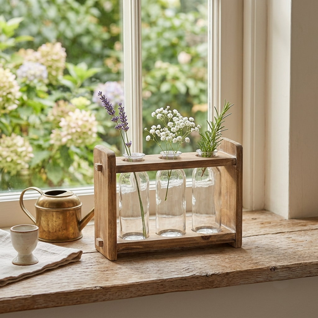 5650 - Crilo Wood Stand Decor