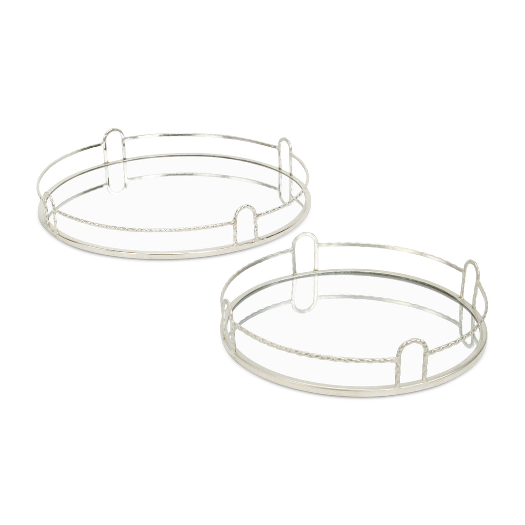 5692-2SV - Mianzi Silver Gold Trays