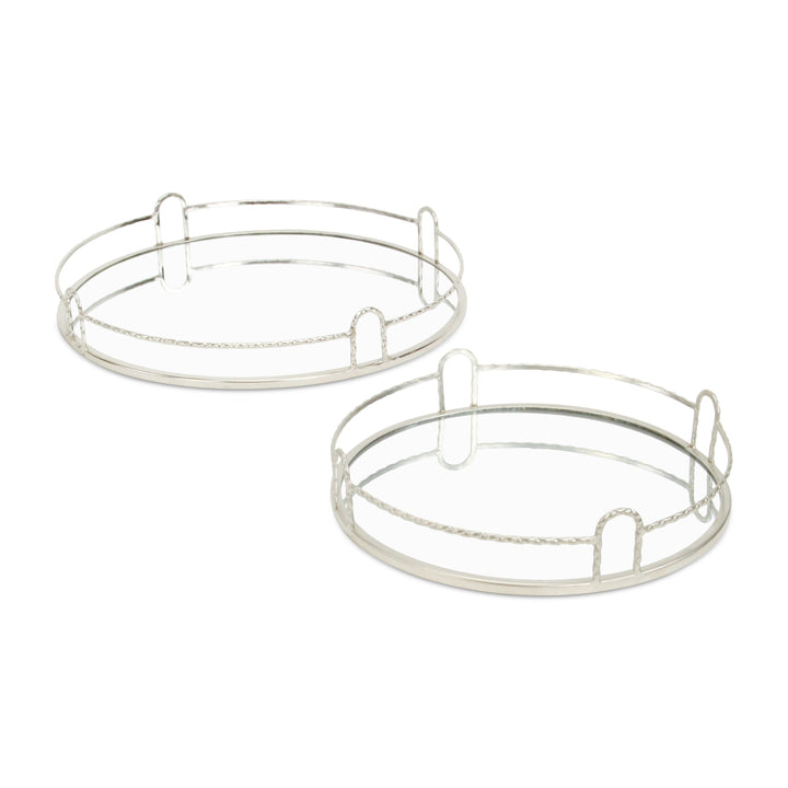 5692-2SV - Mianzi Silver Gold Trays