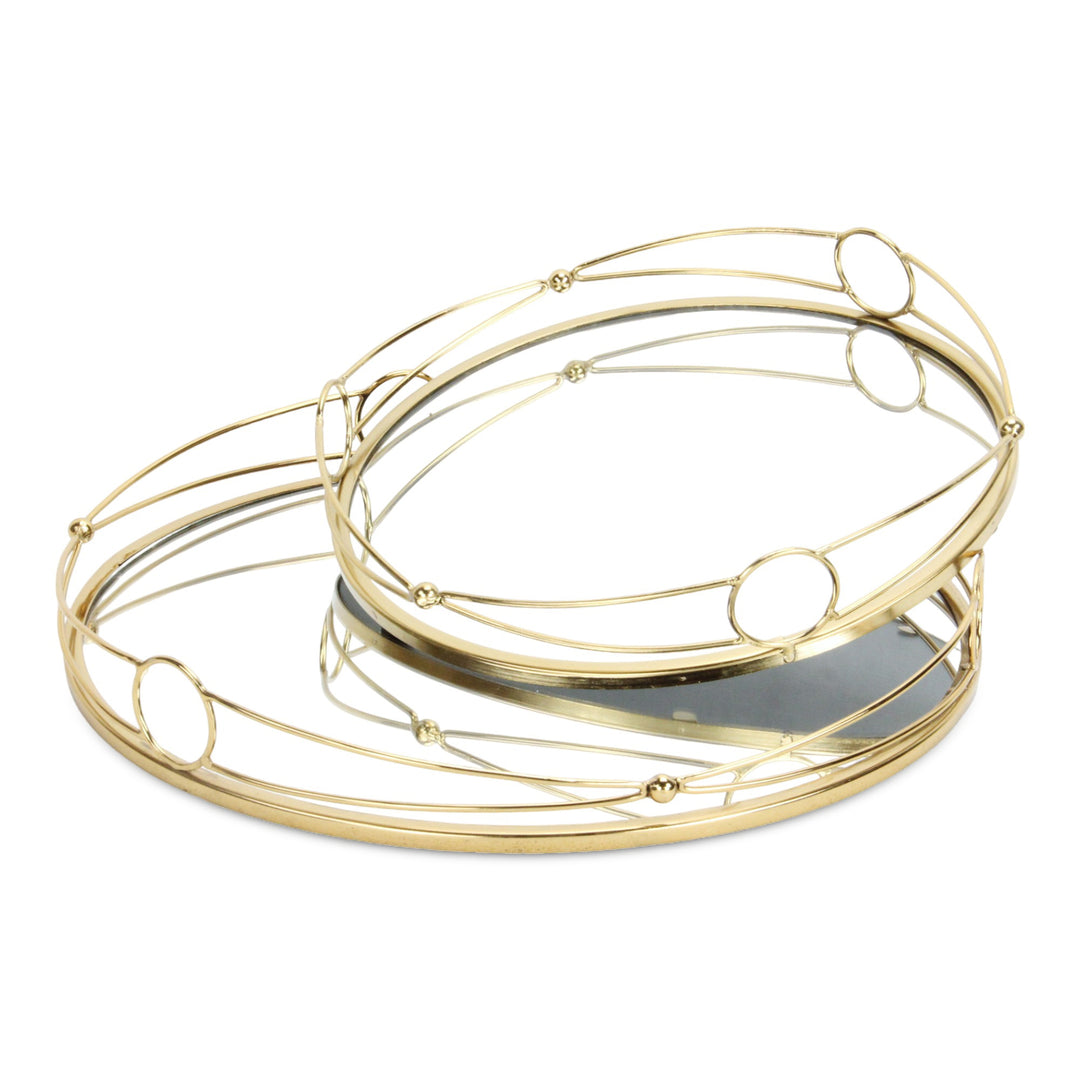 5693-2GD - Mianzi Tricircle Gold Trays