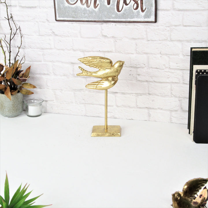 5883GD - Lirondelle Golden Swallow Décor