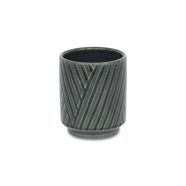 5919DG - Parlora Diagonal Dark Gray Pot
