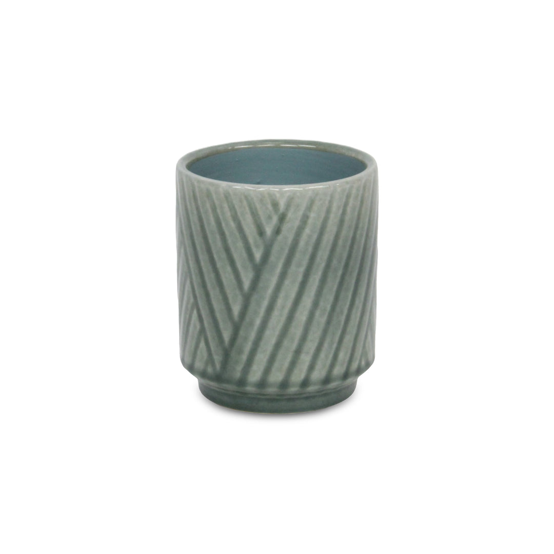 5919GRN - Parlora Diagonal Green Pot