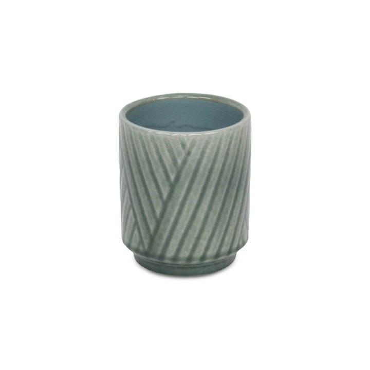 5919GRN - Parlora Diagonal Green Pot