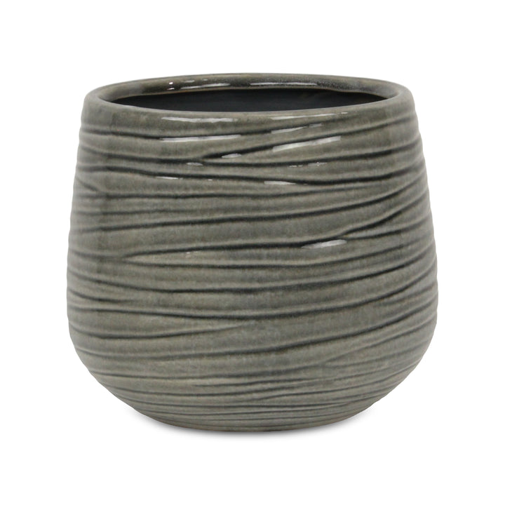 5924GR - Fairloam Wavey Gray Pot