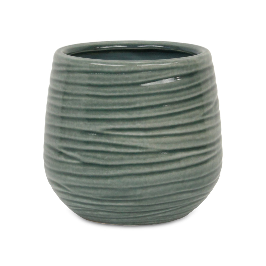 5924GRN - Fairloam Wavey Green Pot