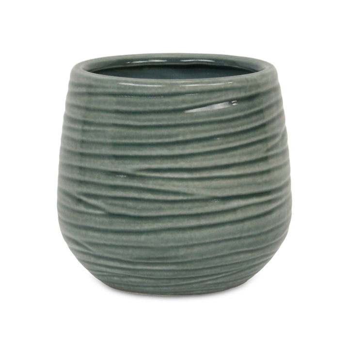 5924GRN - Fairloam Wavey Green Pot
