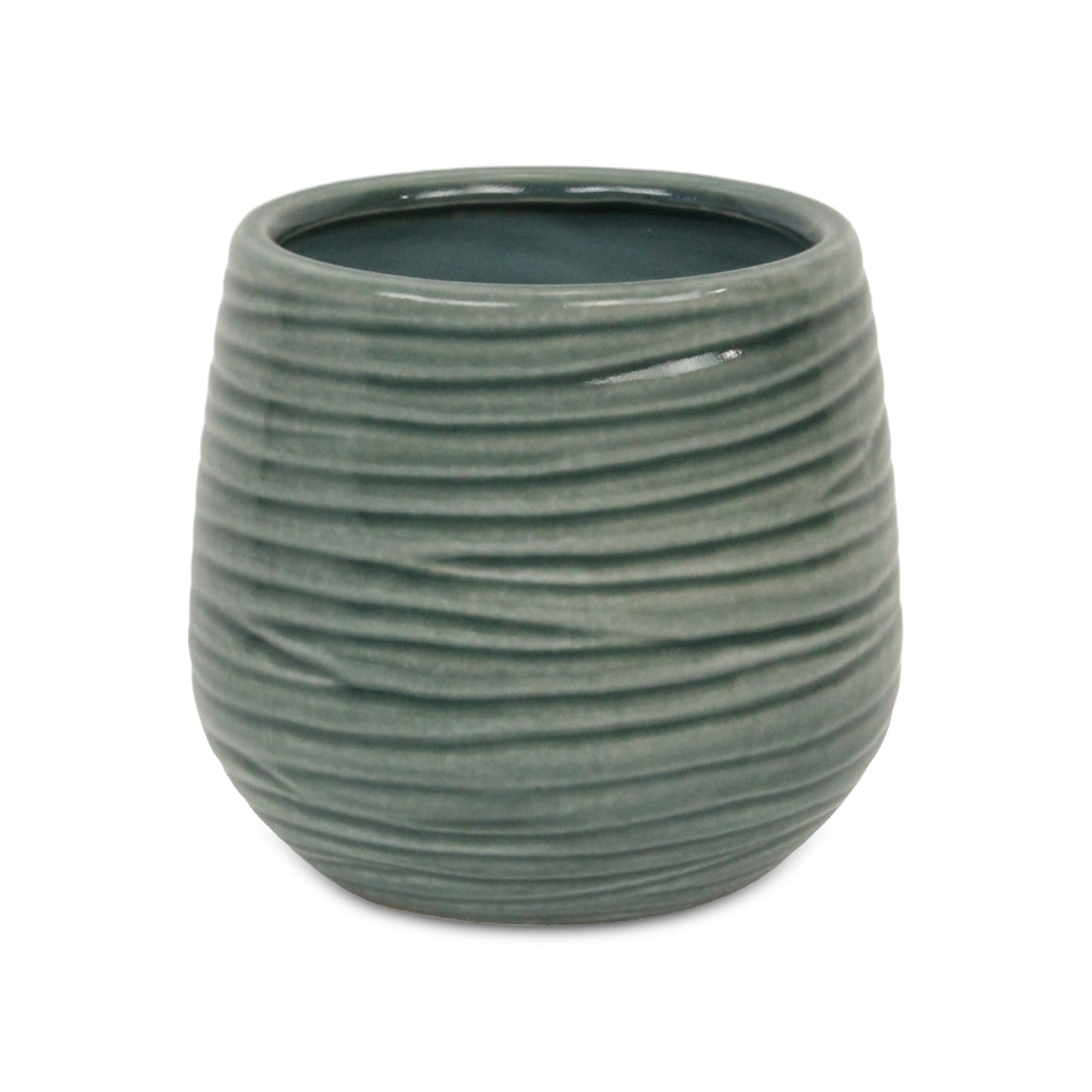 5924GRN - Fairloam Wavey Green Pot