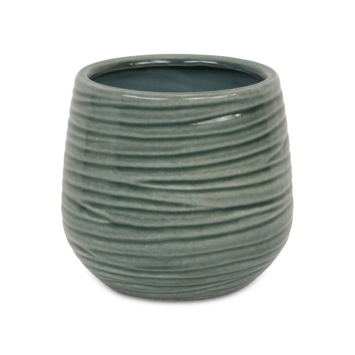 5924GRN - Fairloam Wavey Green Pot