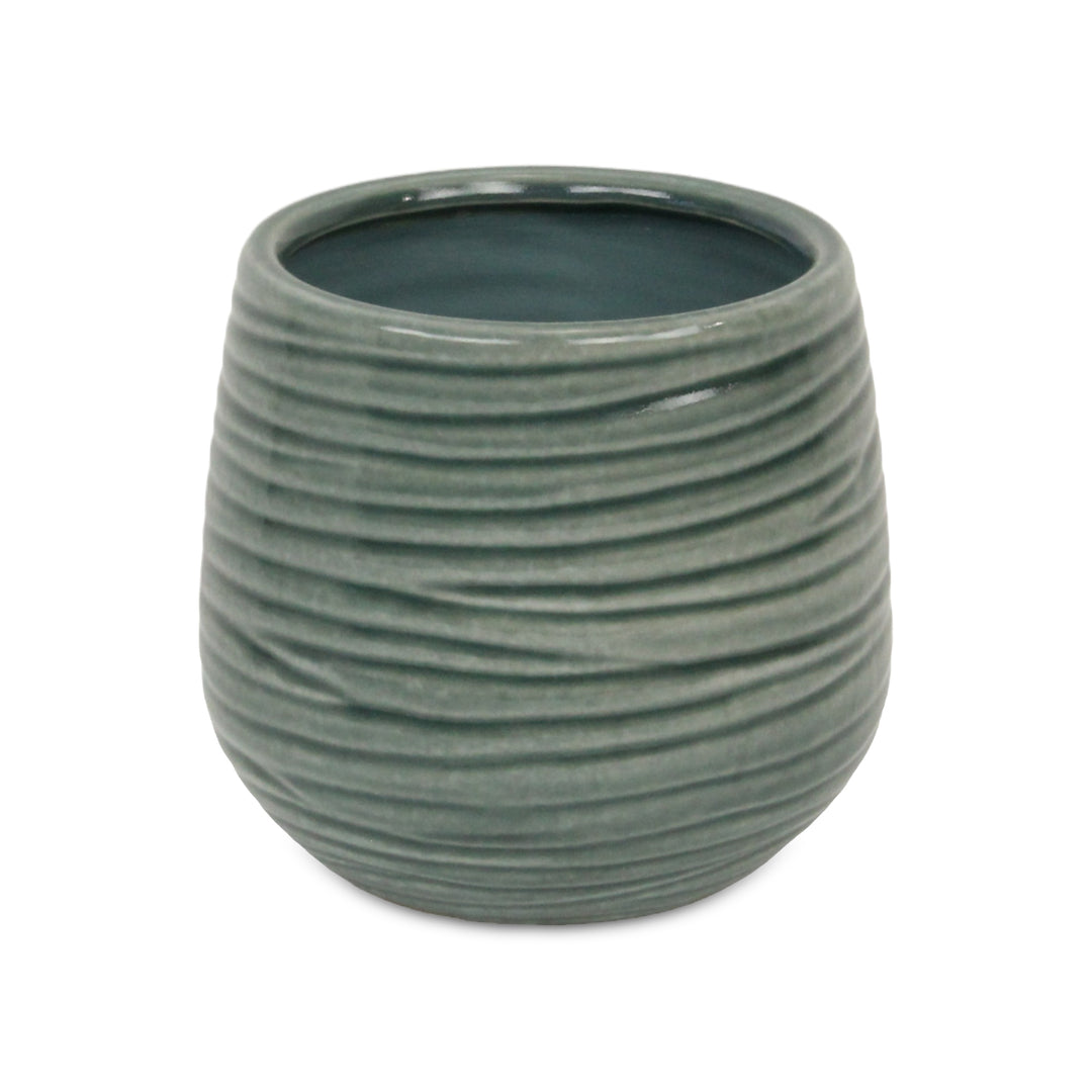 5924GRN - Fairloam Wavey Green Pot