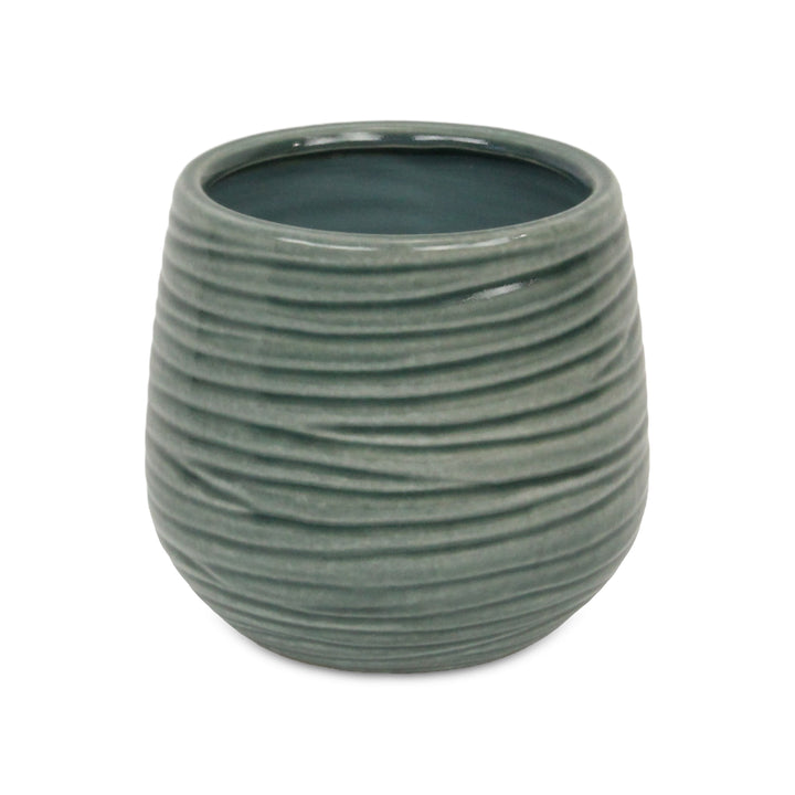 5924GRN - Fairloam Wavey Green Pot