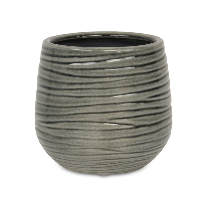 5924GR - Fairloam Wavey Gray Pot