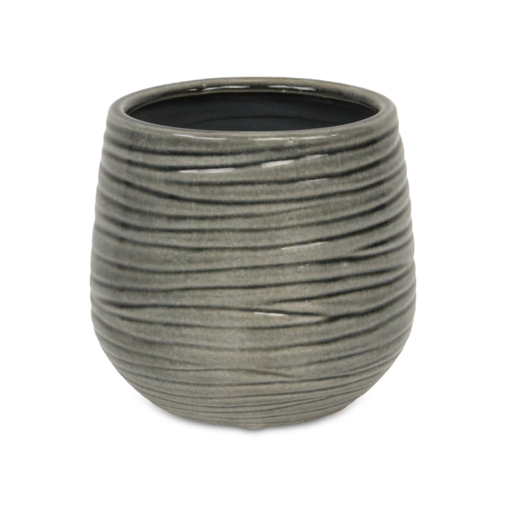 5924GR - Fairloam Wavey Gray Pot