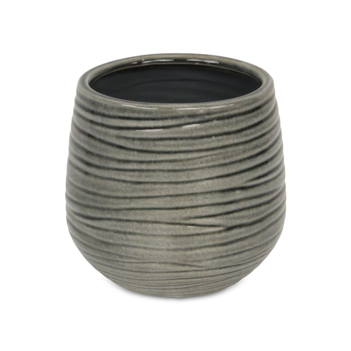 5924GR - Fairloam Wavey Gray Pot
