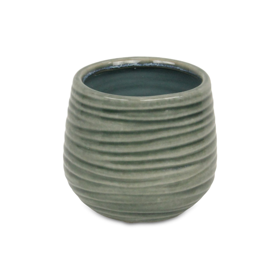 5924GRN - Fairloam Wavey Green Pot