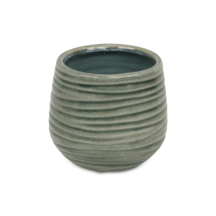 5924GRN - Fairloam Wavey Green Pot
