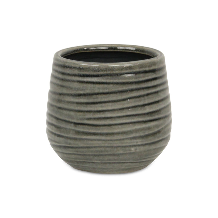 5924GR - Fairloam Wavey Gray Pot