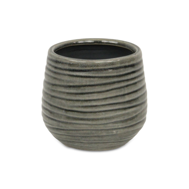 5924GR - Fairloam Wavey Gray Pot