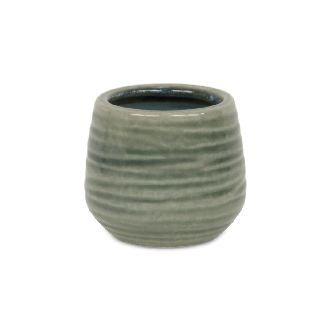 5924GRN - Fairloam Wavey Green Pot