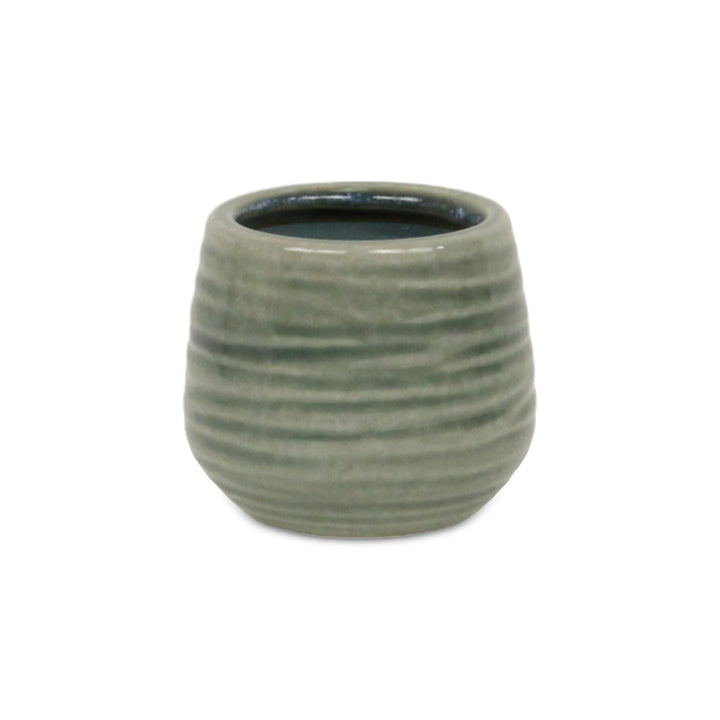 5924GRN - Fairloam Wavey Green Pot
