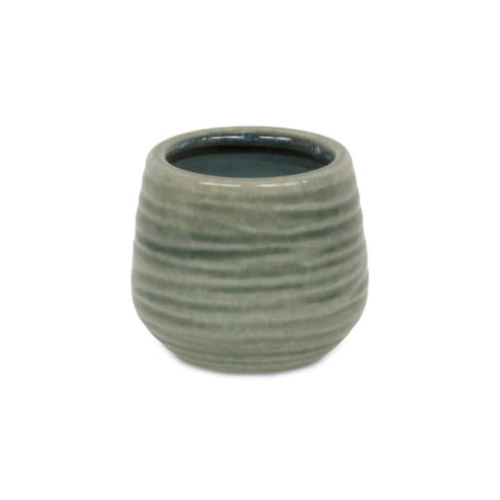 5924GRN - Fairloam Wavey Green Pot