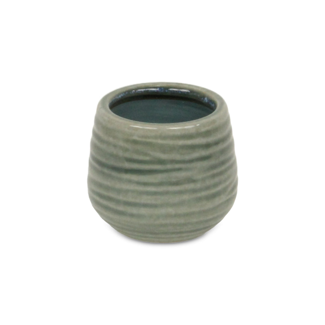 5924GRN - Fairloam Wavey Green Pot