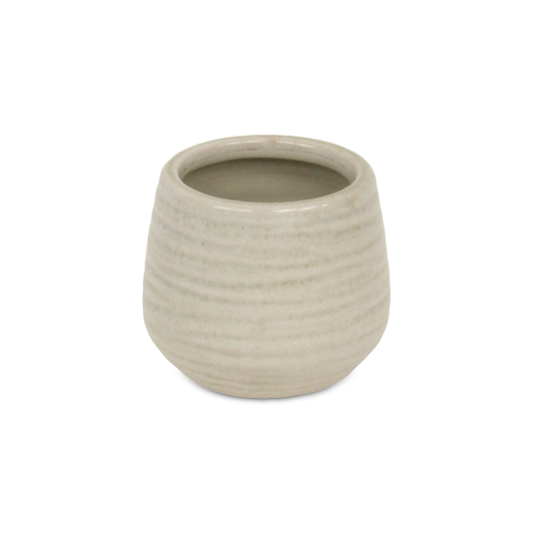 5924WT - Fairloam Wavey White Pot