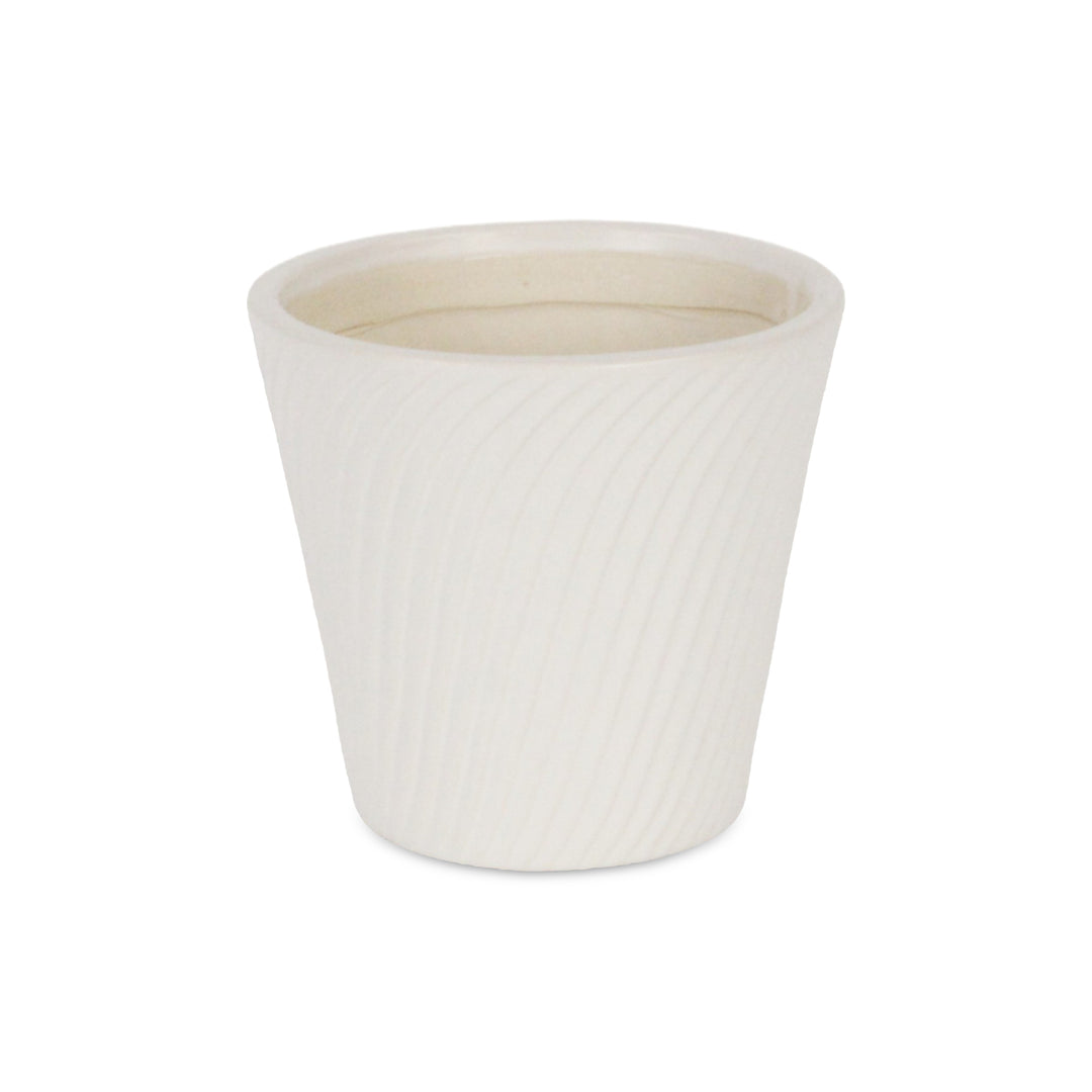 5939 - Currula Swirl White Pot