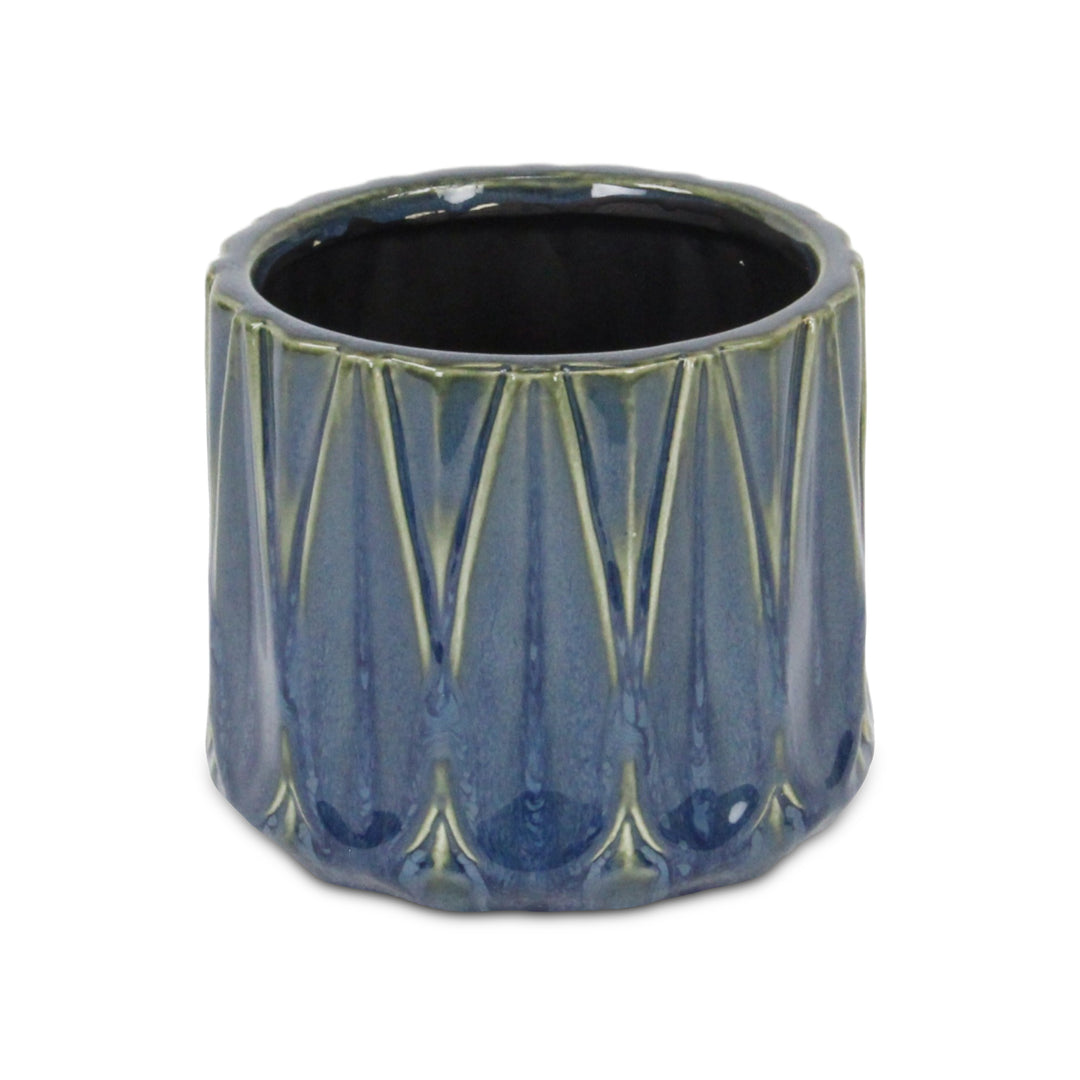 5943 - Tasselea Round Blue Pot