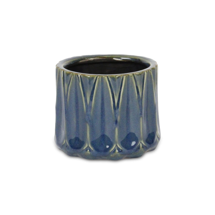 5943 - Tasselea Round Blue Pot